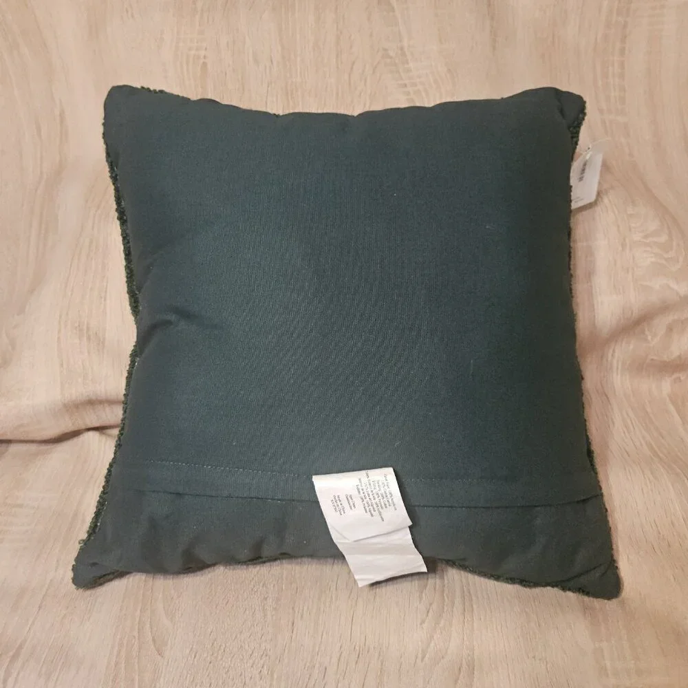 C & F Enterprises Hooked Embroidered Pug Dog  Pillow With Insert New 18x18